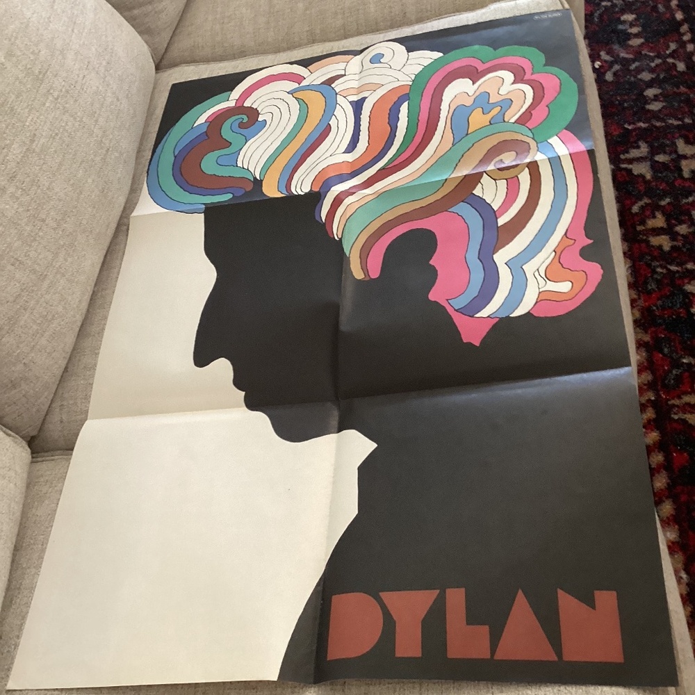 Authentic Vintage Milton Glaser Bob Dylan Poster